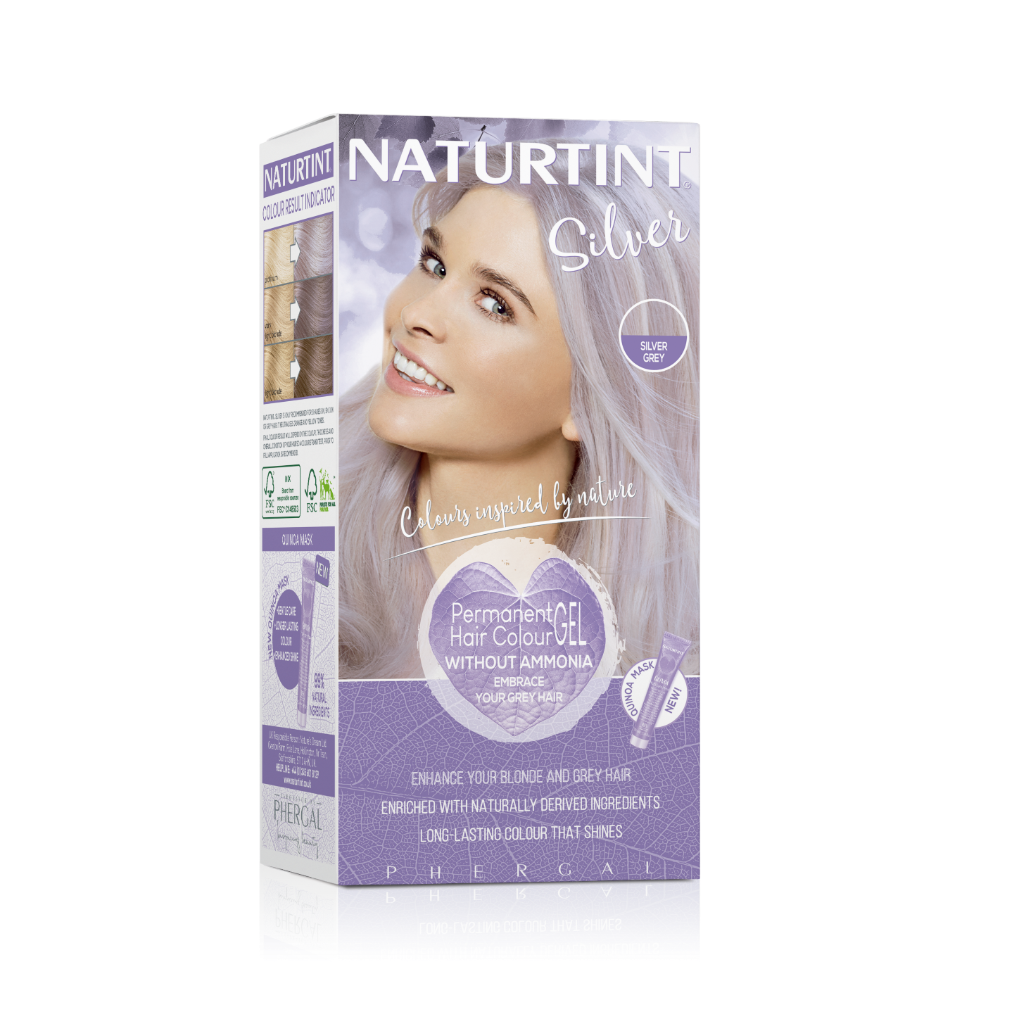 Naturtint Silver Permanent Hair Colour Gel - Silver Grey - 170ml - Naturtint