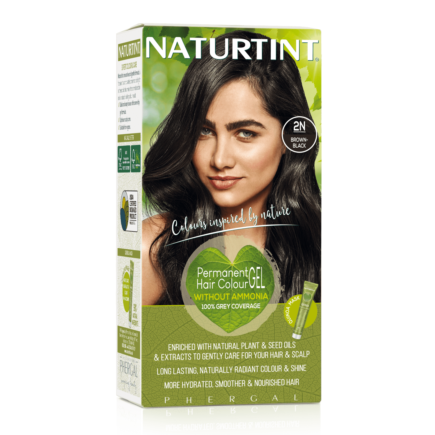 Naturtint Permanent Hair Colour Gel 2N Brown-Black - 170ml - Naturtint