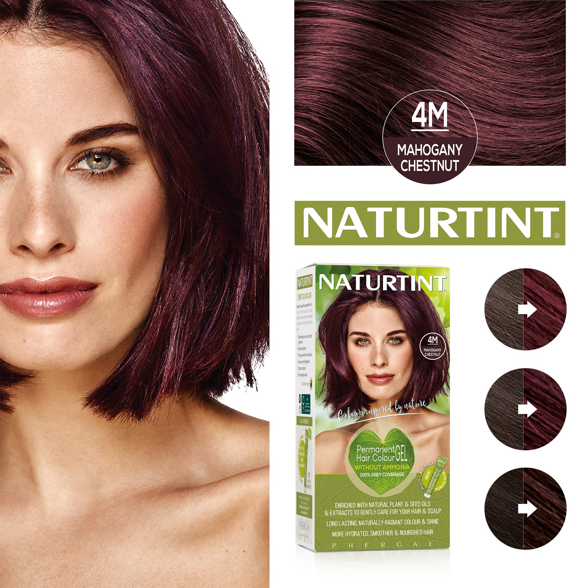 Naturtint Permanent Hair Colour Gel 4M Mahogany Chestnut - 170ml - Naturtint