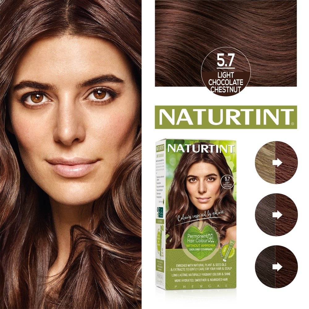 Naturtint Permanent Hair Colour Gel  Light Chocolate Chestnut - 170ml -  Naturtint
