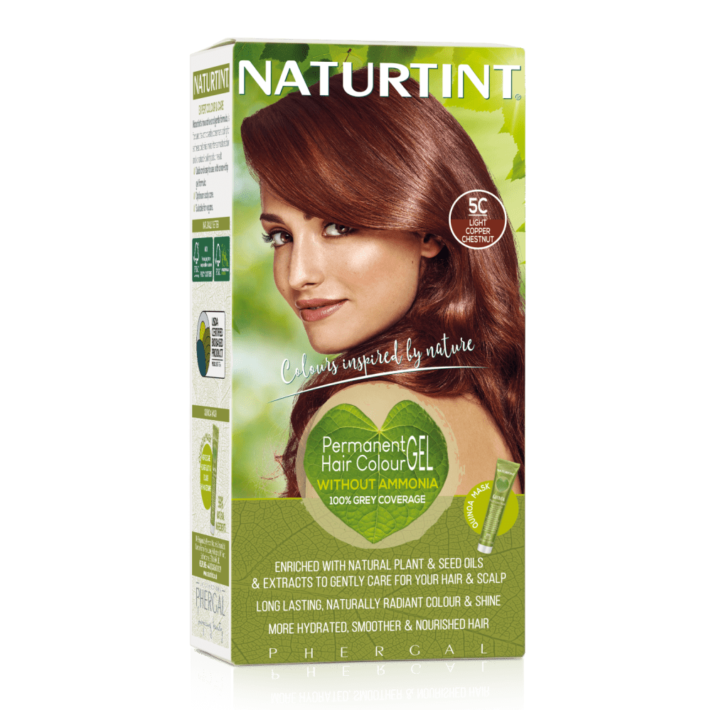 Naturtint Permanent Hair Colour Gel 5C Light Copper Chestnut - 170ml -  Naturtint