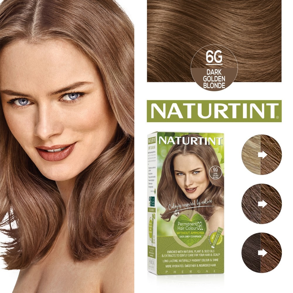 Naturtint Permanent Hair Colour Gel 6G Dark Golden Blonde - 170ml -  Naturtint