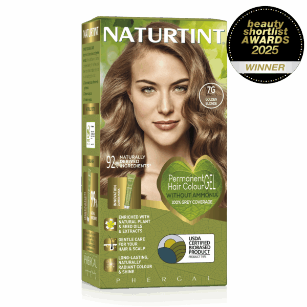 Naturtint Permanent Hair Colour Gel 7G Sandy Golden Blonde Front of box
