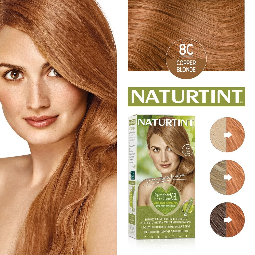 Naturtint Permanent Hair Colour Gel 8C Copper Blonde - 170ml - Naturtint