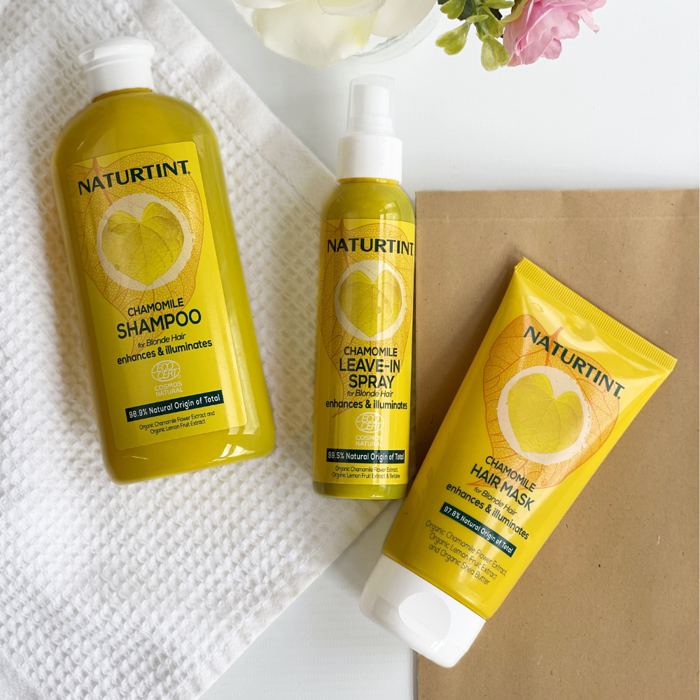 Save £ - Naturtint Chamomile Shampoo, Hair Mask and Leave-In Spray -  Naturtint