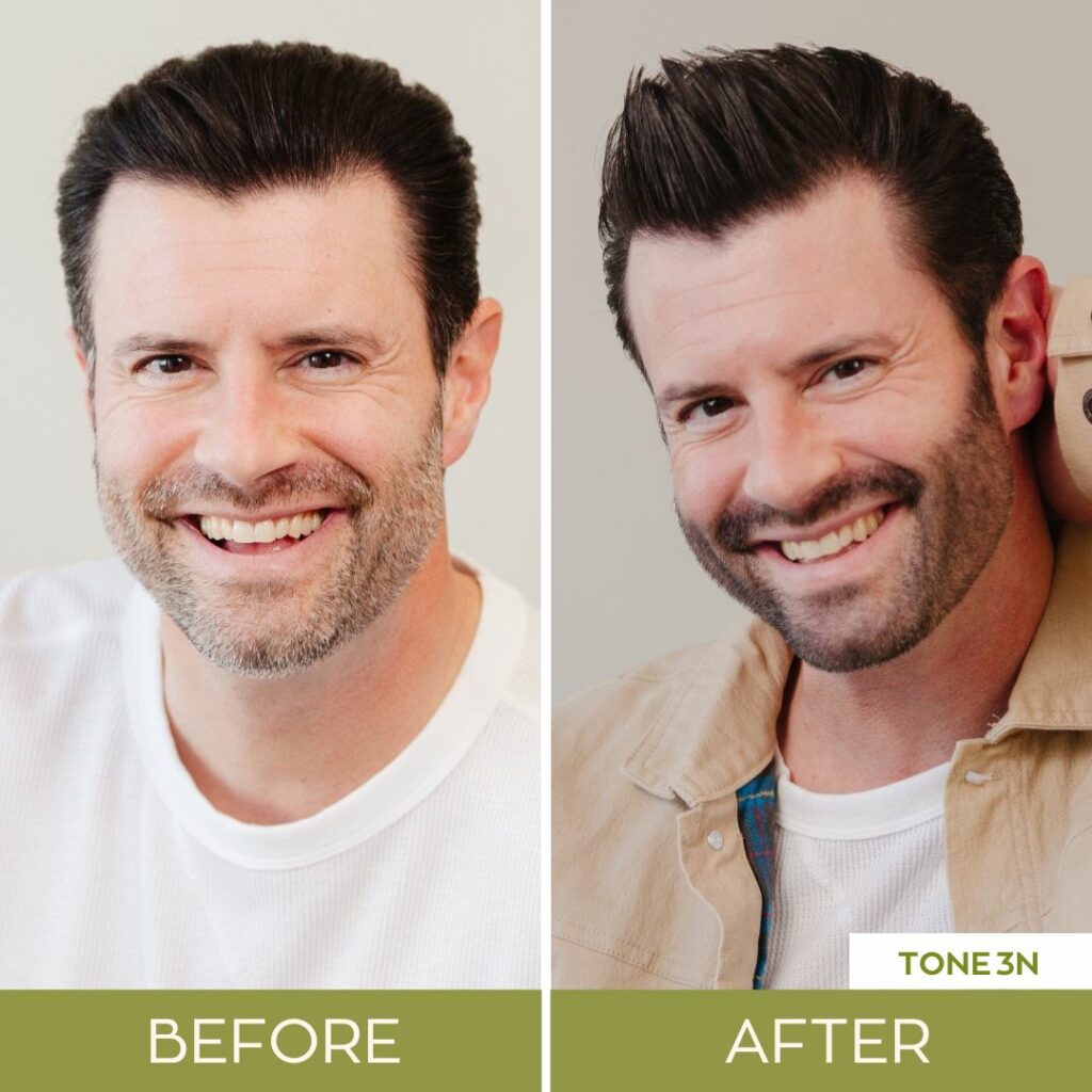 Before and After Men's Hair Colour