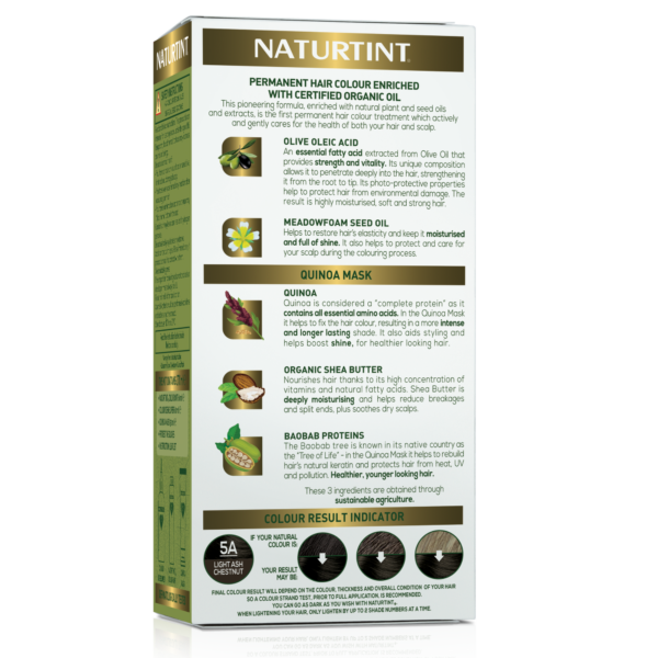 Naturtint Permanent Hair Colour Gel 5A Light Ash Chestnut - 170ml