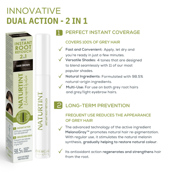 Naturtint 2in1 Instant Root Retouch Dark Brown Shades - 10ml