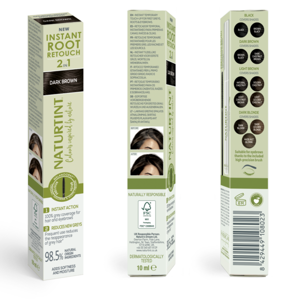 Naturtint 2in1 Instant Root Retouch Dark Brown Shades - 10ml